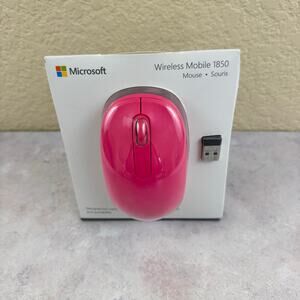 Microsoft Wireless Mobile 1850 Optical Wireless USB Mouse Pink Scroll Wheel